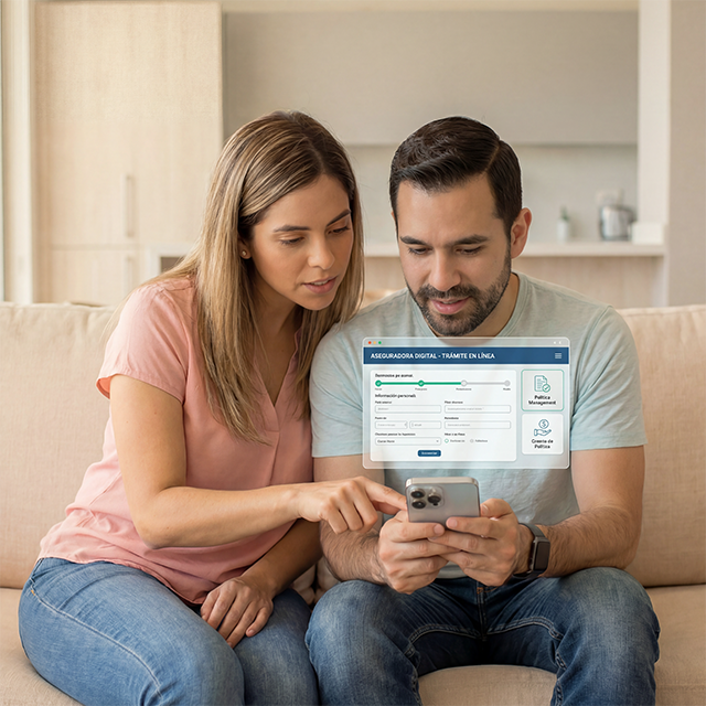 Aseguradora conectada para gestión de pólizas y siniestros médicos en la app Qüida